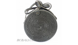 Circle Round Bags Rattan Ata Grass Hand Woven 100% Handmade